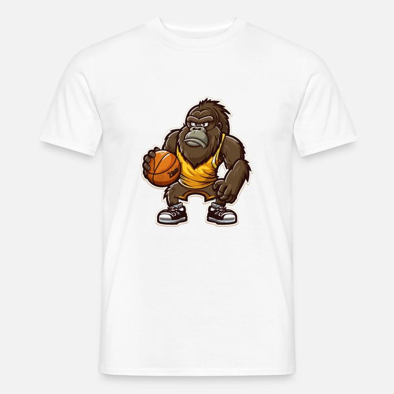 Gorilla Power Forward - Männer T-Shirt - Weiß