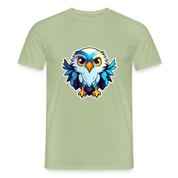 Eagle Bird Drawing - Men's T-Shirt - sage - Front - AI Model Male 178 light (178cm)