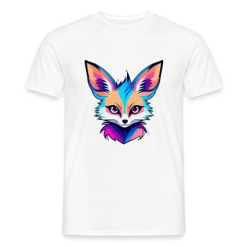 Desert Fox Fennec Drawing - Men's T-Shirt - white - Front - AI Model Male 178 dark (178cm)