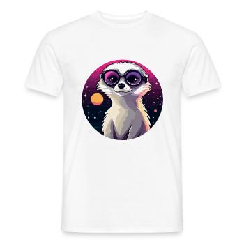 Erdmännchen Zeichnung - Männer T-Shirt - Weiß - Vorne - AI Model Male 178 dark (178cm)