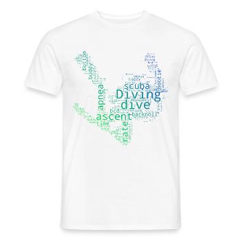 Tauchen Herren Scuba Taucher Scuba Tauchen - Männer T-Shirt - Weiß - Vorne - AI Model Male 178 dark (178cm)