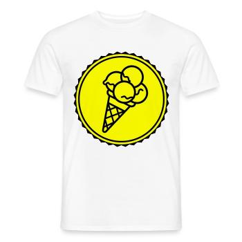 Eicreme Eis Icon - Männer T-Shirt - Weiß - Vorne - AI Model Male 178 dark (178cm)