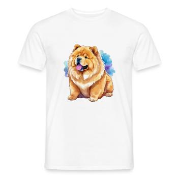 Chow Chow Wasserfarben - Männer T-Shirt - Weiß - Vorne - AI Model Male 178 dark (178cm)