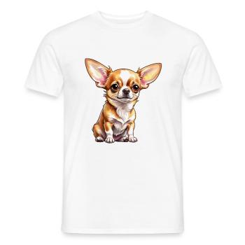 Chihuahua Watercolors - Men's T-Shirt - white - Front - AI Model Male 178 dark (178cm)