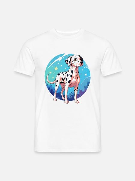 Dalmatiner Wasserfarben - Männer T-Shirt - Weiß