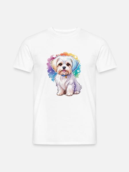 Malteser Wasserfarben - Männer T-Shirt - Weiß