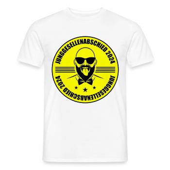 Enterrement de vie de garçon 2024 - T-shirt homme - blanc - Devant - AI Model Male 178 dark (178cm)