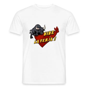 Long live the Feria! - Men's T-Shirt - white - Front - AI Model Male 178 dark (178cm)