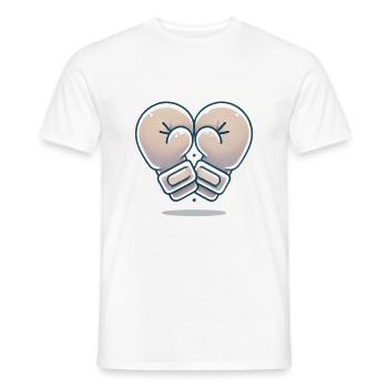 Conception de gants de boxe en forme de cœur - T-shirt homme - blanc - Devant - AI Model Male 178 dark (178cm)