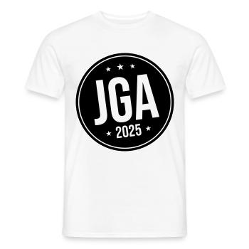 Jga 2025 Enterrement de vie de garçon - T-shirt homme - blanc - Devant - AI Model Male 178 dark (178cm)