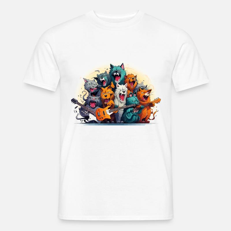 Das schrullige Jazz Ensemble - Männer T-Shirt - Weiß