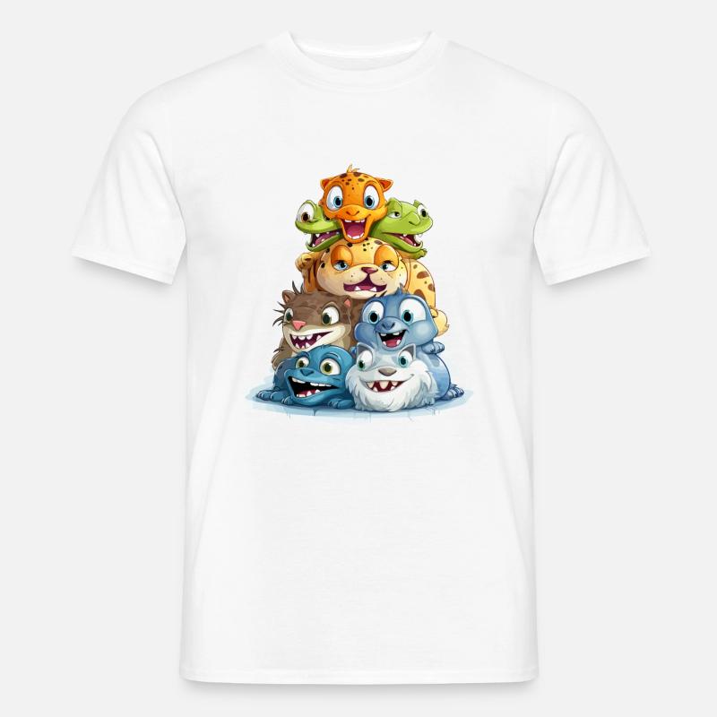 Les constructeurs de pyramides loufoques - T-shirt homme - blanc