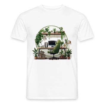 Green Office - Men's T-Shirt - white - Front - AI Model Male 178 dark (178cm)