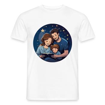 Contes au coucher - T-shirt homme - blanc - Devant - AI Model Male 178 dark (178cm)