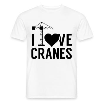 Ich liebe Krane Kranen Kran Kranführer Kranfahrer - Männer T-Shirt - Weiß - Vorne - AI Model Male 178 dark (178cm)