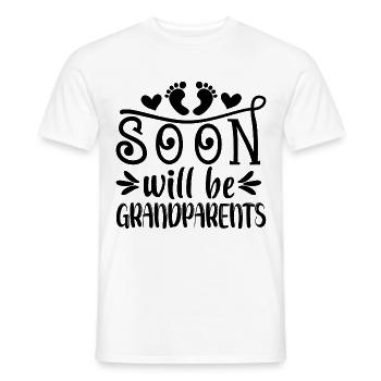 Bientôt nous serons grand-mère et grand-père, nous serons grands-parents - T-shirt homme - blanc - Devant - AI Model Male 178 dark (178cm)