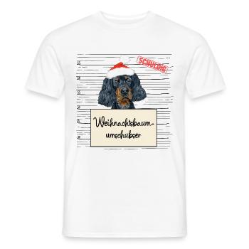Weihnachtsbaum Umschubser Gordon Setter - Männer T-Shirt - Weiß - Vorne - AI Model Male 178 dark (178cm)