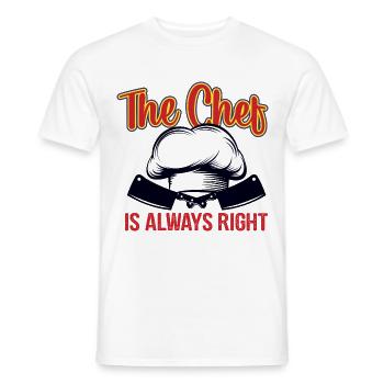 Chef Chef Chefs Kitchen Funny saying - Men's T-Shirt - white - Front - AI Model Male 178 dark (178cm)