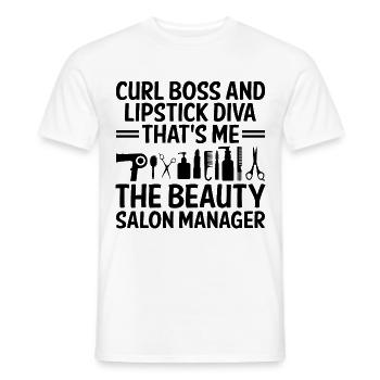 SPA Manager Job Wellness Funny SPA Management Sayi - Men's T-Shirt - white - Front - AI Model Male 178 dark (178cm)