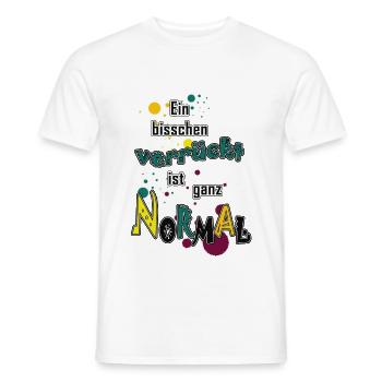 A bit crazy saying | Yolo artwork - Men's T-Shirt - white - Front - AI Model Male 178 dark (178cm)