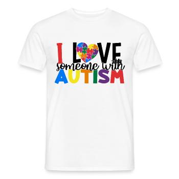 I Love Someone With Autism - Men's T-Shirt - white - Front - AI Model Male 178 dark (178cm)