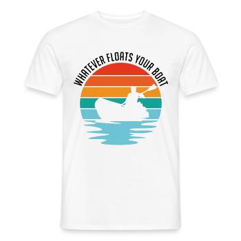 Whatever Floats Your Boat Kayaking Rowing Paddle R - Männer T-Shirt - Weiß - Vorne - AI Model Male 178 dark (178cm)