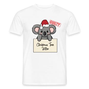 Weihnachtsbaum Umschubser Koala - Männer T-Shirt - Weiß - Vorne - AI Model Male 178 dark (178cm)