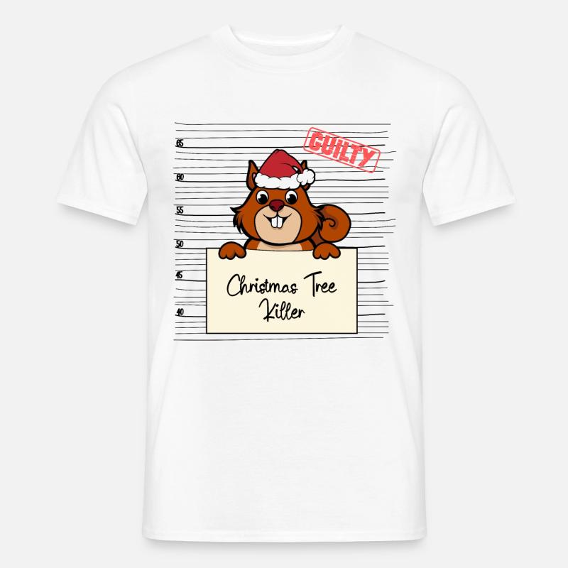 Weihnachtsbaum Umschubser Eichhörnchen - Männer T-Shirt - Weiß