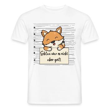 Fuchs lustiger Spruch humor Gefängnisbild - Männer T-Shirt - Weiß - Vorne - AI Model Male 178 dark (178cm)
