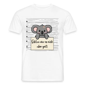 Koala lustiger Spruch humor Gefängnisbild - Männer T-Shirt - Weiß - Vorne - AI Model Male 178 dark (178cm)