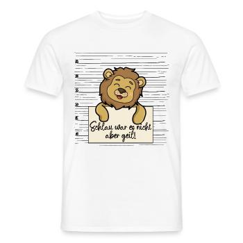 Löwe lustiger Spruch humor Gefängnisbild - Männer T-Shirt - Weiß - Vorne - AI Model Male 178 dark (178cm)
