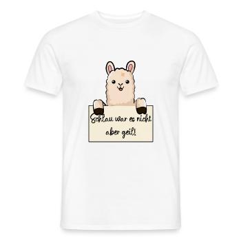 Lama lustiger Spruch humor Gefängnisbild - Männer T-Shirt - Weiß - Vorne - AI Model Male 178 dark (178cm)