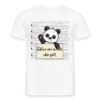 Panda lustiger Spruch humor Gefängnisbild - Männer T-Shirt - Weiß - Vorne - AI Model Male 178 dark (178cm)