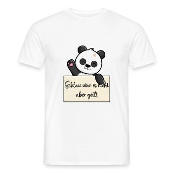 Panda lustiger Spruch humor Gefängnisbild - Männer T-Shirt - Weiß - Vorne - AI Model Male 178 dark (178cm)