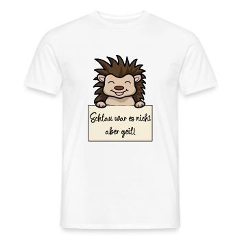 Igel lustiger Spruch humor Gefängnisbild - Männer T-Shirt - Weiß - Vorne - AI Model Male 178 dark (178cm)