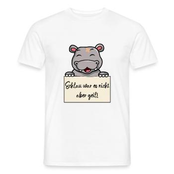 Nilpferd lustiger Spruch humor Gefängnisbild - Männer T-Shirt - Weiß - Vorne - AI Model Male 178 dark (178cm)