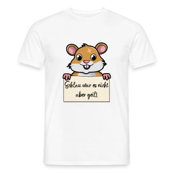Hamster lustiger Spruch humor Gefängnisbild - Männer T-Shirt - Weiß - Vorne - AI Model Male 178 dark (178cm)
