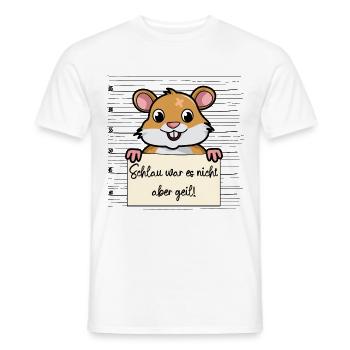 Hamster lustiger Spruch humor Gefängnisbild - Männer T-Shirt - Weiß - Vorne - AI Model Male 178 dark (178cm)