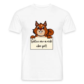 Eichhörnchen lustiger Spruch humor Gefängnisbild - Männer T-Shirt - Weiß - Vorne - AI Model Male 178 dark (178cm)