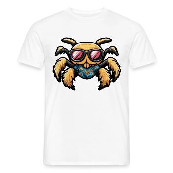 Tarentule Bande Dessinée Cool Été - T-shirt homme - blanc - Devant - AI Model Male 178 dark (178cm)