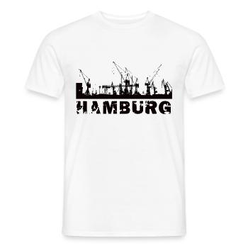 Hamburg - Men's T-Shirt - white - Front - AI Model Male 178 dark (178cm)
