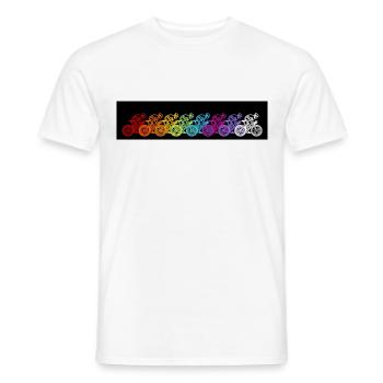 VÉLO - VÉLO - CYCLISTE - CYCLISME - VÉLO - T-shirt homme - blanc - Devant - AI Model Male 178 dark (178cm)