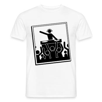 dj party - Männer T-Shirt - Weiß - Vorne - AI Model Male 178 dark (178cm)