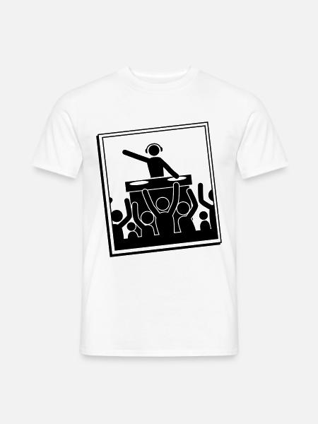 dj party - Männer T-Shirt - Weiß