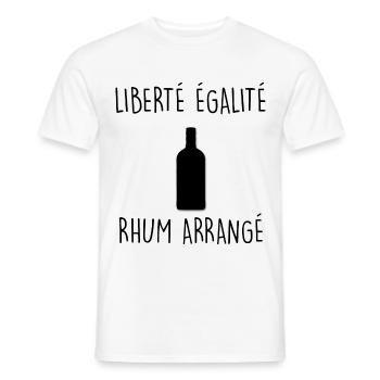 Le Rhum Arrangé ça Fait Du Bien Humour Apéro - T-shirt homme - blanc - Devant - AI Model Male 178 dark (178cm)