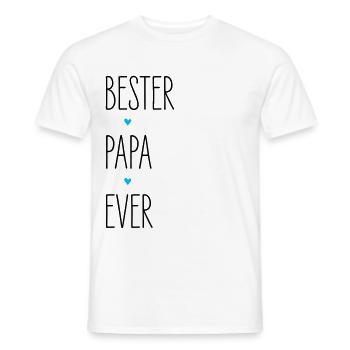 Bester Papa Ever, Geburtstag, Vatertag, Vater, Dad - Männer T-Shirt - Weiß - Vorne - AI Model Male 178 dark (178cm)