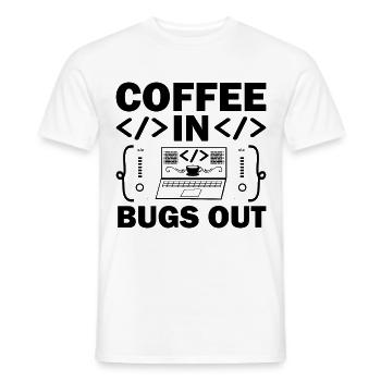 Café Codage Programmeur Codeur Développeur Nerd Coff - T-shirt homme - blanc - Devant - AI Model Male 178 dark (178cm)