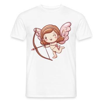 Angel Bow and Arrow Cupid Valentine's Day - Men's T-Shirt - white - Front - AI Model Male 178 dark (178cm)