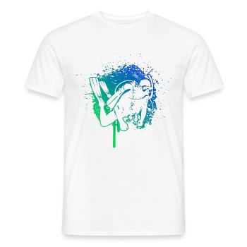 Plongeur Plongée Libre Femme Homme - T-shirt homme - blanc - Devant - AI Model Male 178 dark (178cm)