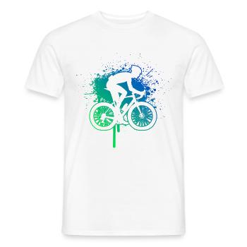Cyclisme sur route Hommes Cyclisme sur route Cyclistes sur route - T-shirt homme - blanc - Devant - AI Model Male 178 dark (178cm)